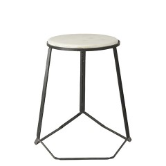 MARBLE TOP STOOL BLACK    - CHAIRS, STOOLS